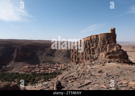 Einer der berühmten Kornspeicher von Amtoudi, Agadir N'ID Issa, im Süden Maroc Stockfoto