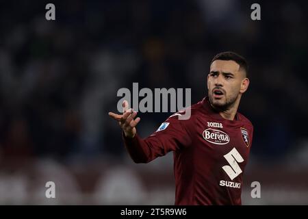 Turin, Italien. November 2023. Antonio Sanabria vom FC Torino reagiert während des Spiels der Serie A im Stadio Grande Torino. Der Bildnachweis sollte lauten: Jonathan Moscrop/Sportimage Credit: Sportimage Ltd/Alamy Live News Stockfoto