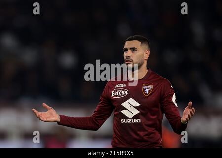 Turin, Italien. November 2023. Antonio Sanabria vom FC Torino reagiert während des Spiels der Serie A im Stadio Grande Torino. Der Bildnachweis sollte lauten: Jonathan Moscrop/Sportimage Credit: Sportimage Ltd/Alamy Live News Stockfoto