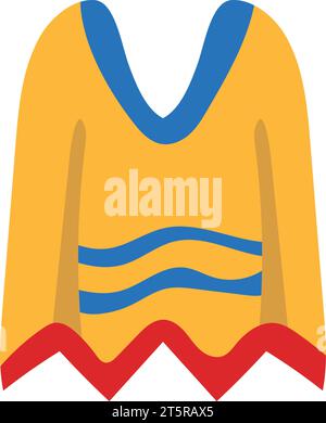 kolumbianischer Poncho Illustration Vektor isoliert Stock Vektor