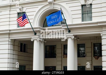 Haupteingang, Willard Intercontinental Hotel, Pennsylvania Avenue, Washington, DC, USA. Stockfoto