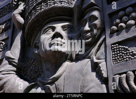 Teil des Freskos an der Fassade der Jubilee Market Hall in Covent Garden, London, England, Großbritannien Stockfoto