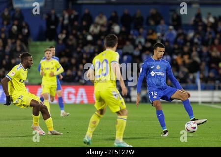 Madrid, Spanien. November 2023. Coliseum-Stadion MADRID, SPANIEN - 06. NOVEMBER: Mason Greenwood von Getafeduring beim Spiel der La Liga 2023/24 zwischen Getafe und Cadiz im Coliseum-Stadion. (Foto: Guillermo Martinez) GM (Guillermo Martinez/SPP) Credit: SPP Sport Pressefoto. /Alamy Live News Stockfoto