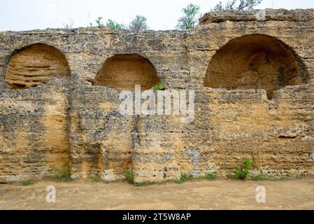 Arcosoli im Tal der Tempel - Agrigento - Italien Stockfoto