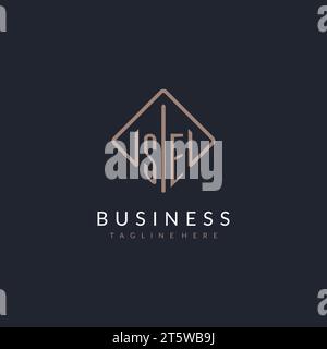 SE Initial Logo mit geschwungenen Rechteckdesign-Ideen Stock Vektor