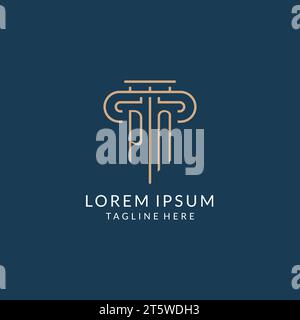 Initial Letter PN Säule Logo, Anwaltskanzlei Logo Inspiration Vektorgrafik Stock Vektor