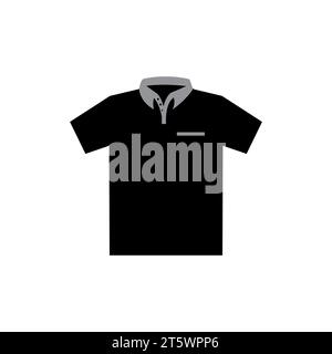 Hemd Schwarz Vorlage Blank Vektor Kombination Grau Stock Vektor