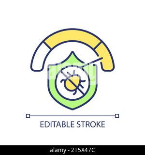 2D Simple Thin Line Ecosystem Resilience Symbol Stock Vektor