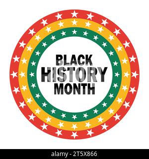 Schwarze Geschichte Monat Vektor-Illustration. Urlaubskonzept. Vorlage für Hintergrund, Banner, Karte, Poster mit Textbeschriftung. Stock Vektor