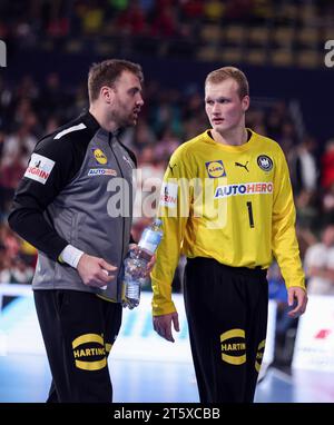 David SpŠth aus Deutschland Andreas Wolff aus Deutschland Handball LŠnderspiel in der Olympia Halle MŸnchen 5.11.2023 Deutschland - €gypten © diebilderwelt / Alamy Stock Stockfoto