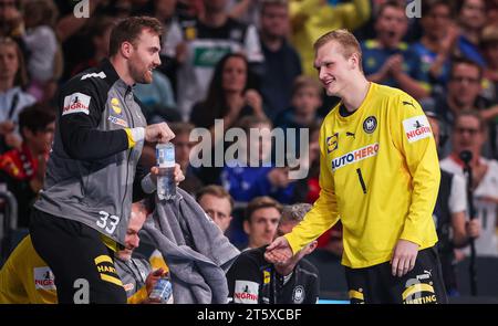 David SpŠth aus Deutschland Andreas Wolff aus Deutschland Handball LŠnderspiel in der Olympia Halle MŸnchen 5.11.2023 Deutschland - €gypten © diebilderwelt / Alamy Stock Stockfoto