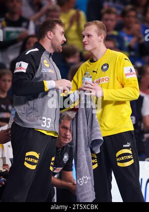 David SpŠth aus Deutschland Andreas Wolff aus Deutschland Handball LŠnderspiel in der Olympia Halle MŸnchen 5.11.2023 Deutschland - €gypten © diebilderwelt / Alamy Stock Stockfoto