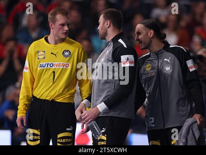 David SpŠth aus Deutschland Andreas Wolff aus Deutschland Silvio Heinevetter aus Deutschland Handball LŠnderspiel in der Olympia Halle MŸnchen 5.11.2023 Deutschland - €gypten © diebilderwelt / Alamy Stock Stockfoto