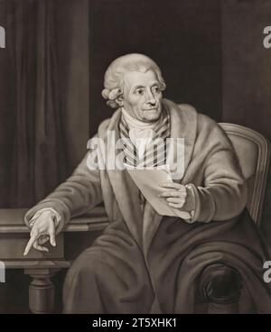 Porträt von Friedrich Gottlieb Klopstock, 1724–1803, deutscher Dichter, digital bearbeitet Stockfoto