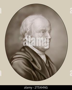 Porträt von Friedrich Gottlieb Klopstock, 1724–1803, deutscher Dichter, digital bearbeitet Stockfoto