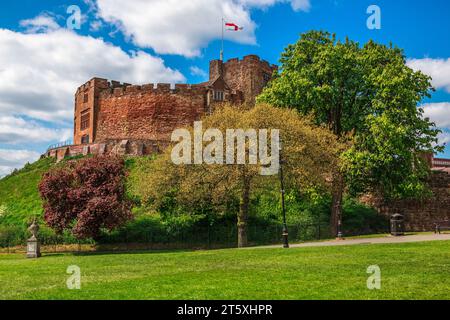 Tamworth Castle, Castle Gardens, Tamworth, Staffordshire, England, UK Stockfoto