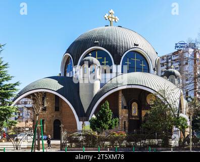 Skopje, Nordmakedonien, Orthodoxe Kirche des heiligen Clemens von Ohrid im Zentrum der mazedonischen Hauptstadt Skopje Stockfoto