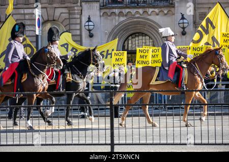 London, Großbritannien. November 2023. Eröffnung des Parlaments im Rahmen von Protesten gegen die Royalisten Credit: Ian Davidson/Alamy Live News Stockfoto