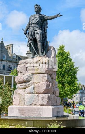 Statue von William Wallace, von William Grant Stevenson, Rosemount Viaduct, Aberdeen, Schottland, Großbritannien Stockfoto