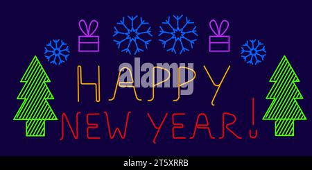 Frohes neues Jahr. Stock Vektor