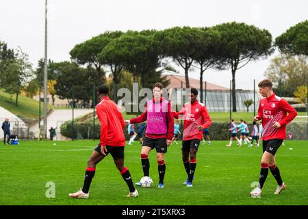 Formello, Italien. November 2023. Formello - Thijs Kraaijeveld von Feyenoord O19 während der vierten Etappe der Gruppenphase der UEFA Youth League zwischen S.S. Lazio O19 und Feyenoord O19 im Centro sportivo di Formello am 7. November 2023 in Formello, Italien. Credit: Box to Box Pictures/Alamy Live News Stockfoto