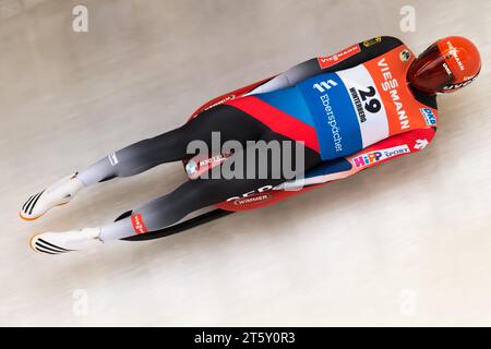 Felix LOCH Aktion Viessmann Rodel Welt Cup in Winterberg, Deutschland am 25.11.2017 Stockfoto