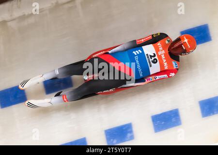 Felix LOCH Aktion Viessmann Rodel Welt Cup in Winterberg, Deutschland am 25.11.2017 Stockfoto