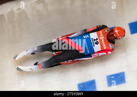 Felix LOCH Aktion Viessmann Rodel Welt Cup in Winterberg, Deutschland am 25.11.2017 Stockfoto