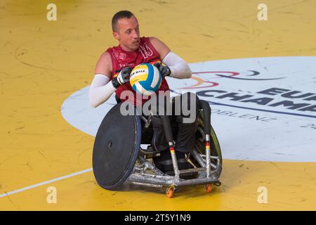 Artur Bertram Aktion Rollstuhl Rugby Europameisterschaft in Koblenz, Deutschland am 28.06.2017 Stockfoto