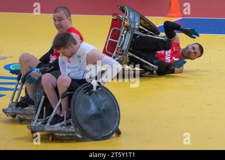 Krzysztof KAPUSTA POL Sturz Rollstuhl Rugby Europameisterschaft in Koblenz, Deutschland am 28.06.2017 Stockfoto