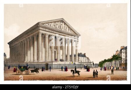 Alte Aussicht auf La Madeleine, Paris. Von Benoist, publ. In Paris, CA 1855 Stockfoto