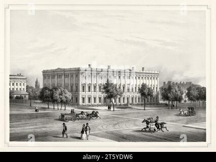 Alte Sicht auf das Postamt in Washington. Vom unbekannten Autor, publ. CA 1850 Stockfoto