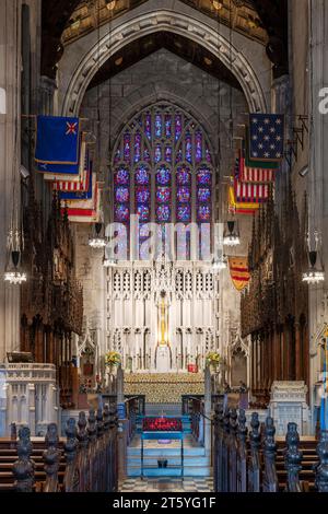 Das Innere der Washington Memorial Chapel im Valley Forge National Historical Park. Stockfoto