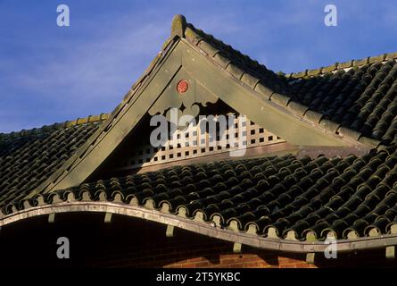 Pagodendach des japanischen Gartens, Point Defiance Park, Tacoma, Washington Stockfoto