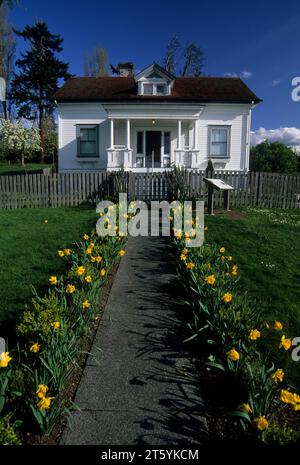 Leichte Keepers Cottage, Browns Point Light Park, Tacoma, Washington Stockfoto