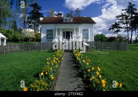 Leichte Keepers Cottage, Browns Point Light Park, Tacoma, Washington Stockfoto