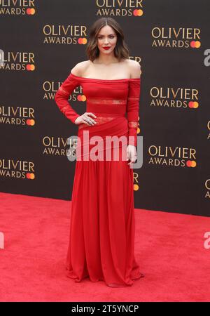 London, Großbritannien. April 2019. Katharine McPhee nimmt an den Olivier Awards 2019 mit MasterCard in der Royal Albert Hall in London, England, Teil. (Foto: Fred Duval/SOPA Images/SIPA USA) Credit: SIPA USA/Alamy Live News Stockfoto