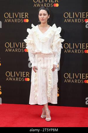 London, Großbritannien. April 2019. Eleanor Matsuura nimmt an den Olivier Awards 2019 mit MasterCard in der Royal Albert Hall in London, England, Teil. (Foto: Fred Duval/SOPA Images/SIPA USA) Credit: SIPA USA/Alamy Live News Stockfoto