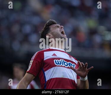 Valencia, Spanien. November 2023. Lucas Boyé (Granada FC) wurde während des Spiels zwischen Valencia CF und Granada CF der LaLiga EA Sports im Estadio Mestalla gesehen. Endresultate; Valencia CF 1-0 Granada CF. (Foto: Martí Segura Ramoneda/SOPA Images/SIPA USA) Credit: SIPA USA/Alamy Live News Stockfoto