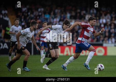 Valencia, Spanien. November 2023. Lucas Boyé (Granada FC) wurde während des Spiels zwischen Valencia CF und Granada CF der LaLiga EA Sports im Estadio Mestalla gesehen. Endresultate; Valencia CF 1-0 Granada CF. (Foto: Martí Segura Ramoneda/SOPA Images/SIPA USA) Credit: SIPA USA/Alamy Live News Stockfoto