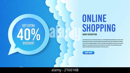 Webbanner-Vektorvorlage. Landing-Page-Design für Online-Shopping. Banner und Broschüre für das Konzept für den Verkauf. Vektor Stock Vektor