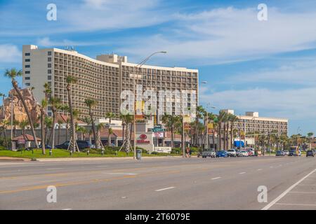 Seawall Drive in Galveston Texas auf Galveston Island. Stockfoto