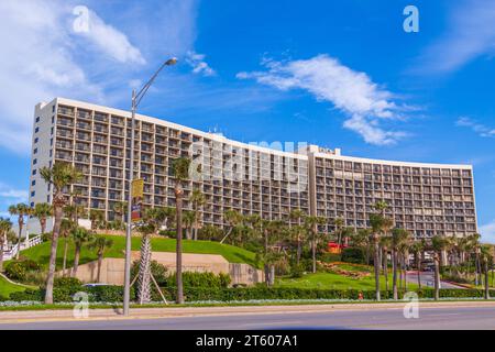 Seawall Drive in Galveston Texas auf Galveston Island. Stockfoto