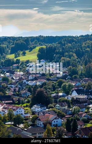 Eurasburg Bayern. Luftaufnahme der Drohne Stockfoto