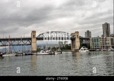 Granville Island Bridge in Vancouver, British Columbia, Kanada Stockfoto