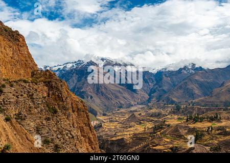 Colca Canyon Landschaft im Sommer, Arequipa, Peru. Stockfoto