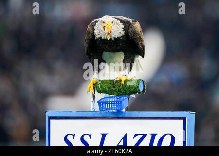 Rom, Italien. November 2023. Rom - der Lazio-Adler während der vierten Etappe der UEFA Champions League zwischen S.S. Lazio und Feyenoord im Stadio Olympico am 7. November 2023 in Rom. Credit: Box to Box Pictures/Alamy Live News Stockfoto