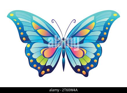 Schmetterling. Handgezeichnete Vektorgrafik. Stock Vektor