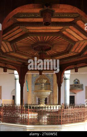 Ein wunderschöner überdachter Brunnen in der Gazi Husrev-Beg Moschee in Sarajevo, Bosnien und Herzegowina Stockfoto