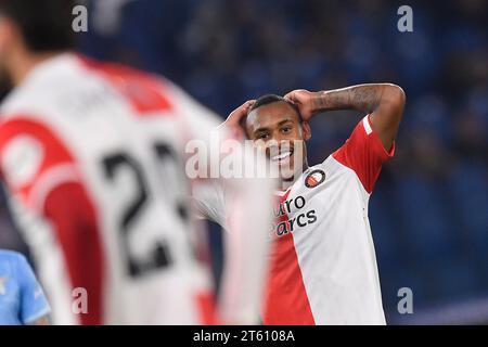 Rom, Italien. November 2023. Igor Paixao aus Feyenoord während des Champions League Gruppe E Fußballspiels zwischen SS Lazio und Feyenoord im Olimpico-Stadion in Rom (Italien), 7. November 2023. Quelle: Insidefoto di andrea staccioli/Alamy Live News Stockfoto